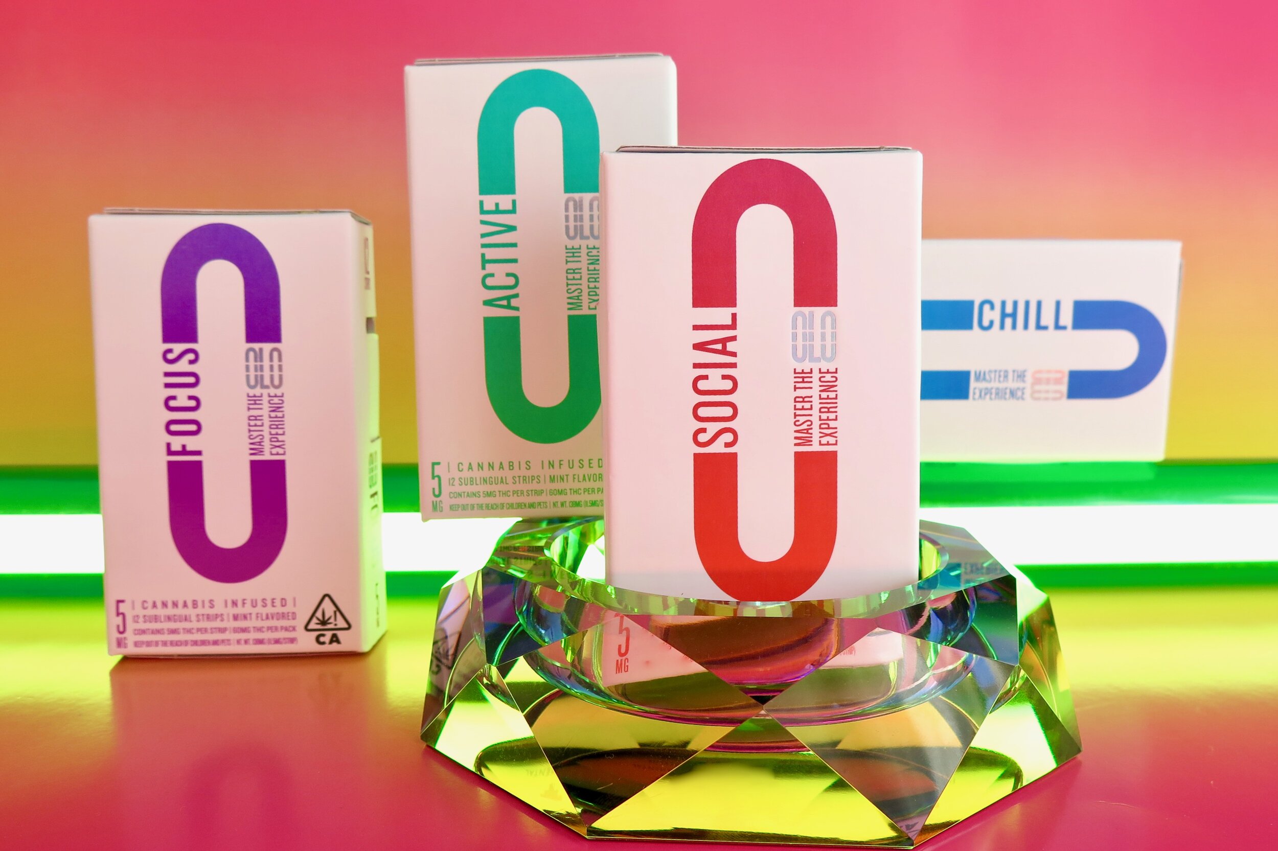 OLO sublingual strips come in four experience formulations. Photo: Marcia Gagliardi. © mymilligram. Styling: Christian Jusinski/Surfacehaus.